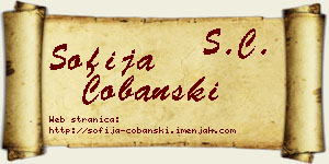 Sofija Čobanski vizit kartica